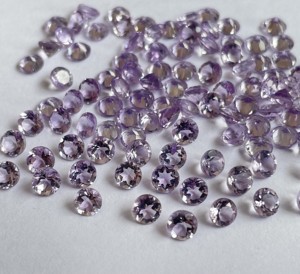 Améthyste rose naturelle coupe ronde 4mm à facettes-améthyste rose lâche pierre précieuse en vrac de qualité supérieure - Product Image 2
