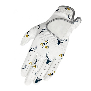 Guantes de golf de cuero de Cabretta de mano izquierda con logotipo personalizado, guantes de golf de calidad con estilo, la mejor piel de oveja - Product Image 1