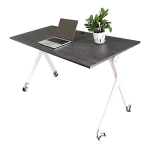 Burke HBMS013 1.4m Natural Wood Folding <b>Table</b> with Iron <b>Legs</b> <b>Foldable</b> Feature - Product Image 2