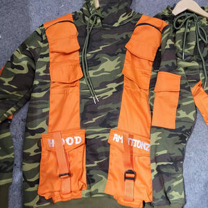 Sudadera con capucha de lana de algodón Croptop de estilo beige unisex con logotipo personalizado impreso o bordado - Product Image 1