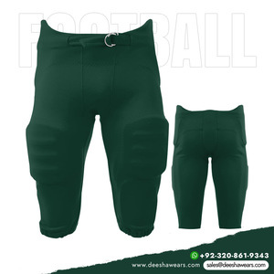 Pantalon de football américain série 100, solide et intégré, avec protections intégrées, tissu durable, grande taille, pour l'été, pour les entraînements et les matchs, pour adultes - Product Image 3