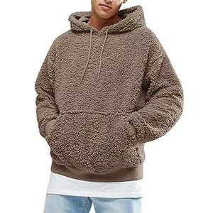 2025 New Style <b>Men's</b> <b>Sherpa</b> <b>Hoodie</b> Thick <b>Fleece</b> Winter Autumn Plush Fur Custom Logo Casual Streetwear Plus Size Printed - Product Image 4