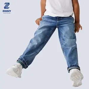 Pantalons jeans surdimensionnés Streetstyle personnalisé pour garçons Jeans denim pour enfants à la mode