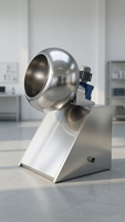SUISER MAKINE Handmatige Roterende Trommel Coating Mixer van RVS voor Gecoate Noten Dragee