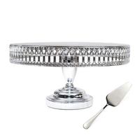 Charmants supports à gâteaux en aluminium finition argent brossé, écologiques, ensemble de 2 pièces pour lieux modernes/rustiques - Collection 2 Brother's