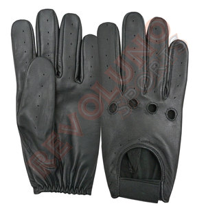 Gants de conduite d'hiver en cuir personnalisés couleur noire unisexe chaud coupe-vent fabricant de gros hommes gants d'habillage - Product Image 5