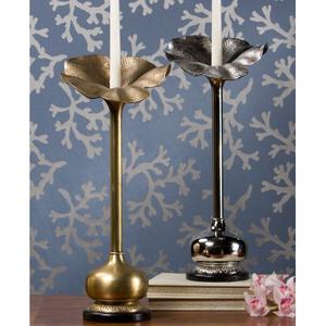 Support à bougie en métal, porte-bougie pour l'éclairage et la décoration de la maison, ensemble élégant avec finition antique, porte-bougie décoratif - Product Image 1