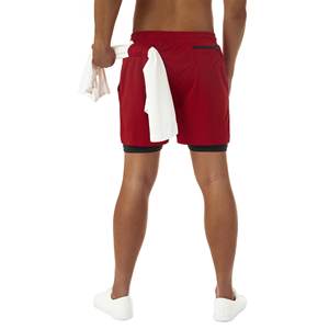 Pantalones cortos de gimnasio de estilo veraniego con logotipo personalizado para hombre, pantalones de chándal de malla deportivos informales con patrón sólido, pantalones cortos deportivos en blanco - Product Image 6