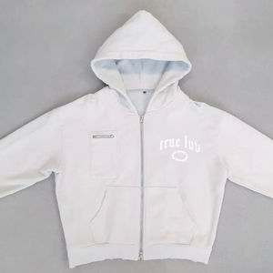 เสื้อฮู้ดดี้โอเวอร์ไซส์พิมพ์โลโก้ตามสั่ง ผู้ผลิต OEM เสื้อฮู้ดดี้ผู้ชายแบบสวมหัว รุ่นใหม่ล่าสุด - Product Image 1