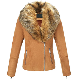 Nuevo diseño OEM personalizado cálido mujer cuero señoras abrigo largo piel chaquetas de mujer chaqueta de piel de alta calidad - Product Image 4