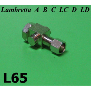 Bloque de ajuste del cable del freno delantero Lambretta A + B + C + LC + D + LD - Product Image 1