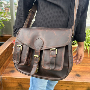 Nuevo monedero de cuero de búfalo de grano completo para hombres y mujeres, bolso de hombro tipo bandolera Vintage, bolso de viaje de cuero genuino para mujer - Product Image 2