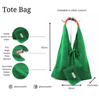 Sac fourre-tout en daim italien de luxe sac à bandoulière fait à la main grand Hobo Shopper sac à main pour ordinateur portable sac à main en cuir de tous les jours cadeau élégant
