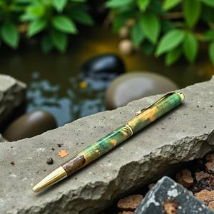 Bolígrafo de Madera Estabilizada con Citrino Hecho a Mano con Tinta Azul/Negra/Roja, Diseño Duradero para Profesionales y Ejecutivos - Product Image 3