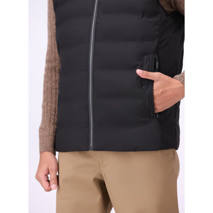 Gilet matelassé formel d'hiver pour homme, motif paisley, polyester respirant avec fermeture éclair, service OEM, vêtement d'extérieur coupe-vent - Product Image 5