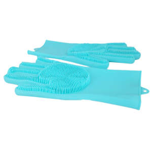 Gants de lavage de vaisselle en silicone - Bleu - Product Image 2