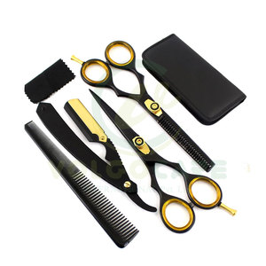 Tijeras de corte de pelo profesional 2024, tijeras de pelo Sirabe de 6,5 ", tijeras de peluquero con borde de maquinilla de afeitar para mano derecha en estilo único - Product Image 1