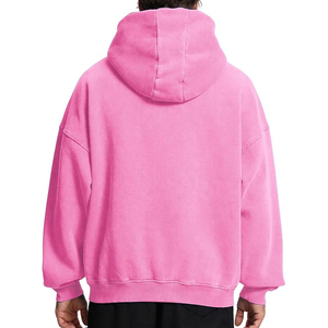 Sweat à capuche homme vintage délavé à l'acide, coupe oversize, streetwear, 100% coton, molleton bouclette épais, hiver, logo personnalisé, écologique, grammage lourd - Product Image 2