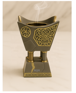 Brûleur à Bakhoor en bois d'acacia premium et résine époxy 2026 |   Diffuseur d'encens d'aromathérapie au design personnalisable artisanal |   Luxe - Product Image 4