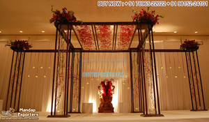 Mandap de mariage moderne en métal au design ouvert époustouflant, décorations de mariage en Australie - Product Image 6