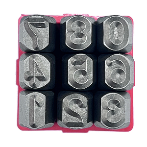 6mm 1/4 inch Steel Number <b>Punch</b> <b>Set</b> 0-9 9pcs Cr-V 6150 HRC 58-62 Cr-V <b>Punch</b> DIN 7353 OEM/ODM Taiwan - Product Image 5