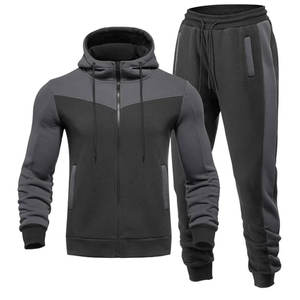 Ensemble de survêtement en coton vierge personnalisé pour hommes, ensembles de sweat-shirts à capuche, pull-over, jogging uni, molleton technique, pantalon de jogging - Product Image 3