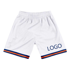 Short sportif en maille pour hommes, avec logo personnalisé et décoration à motif solide - Product Image 1