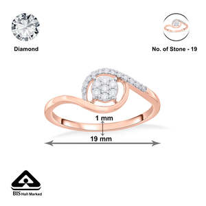 แหวนเพชรโรสโกลด์แฟชั่นทไวไลท์บิวตี้ - Product Image 6