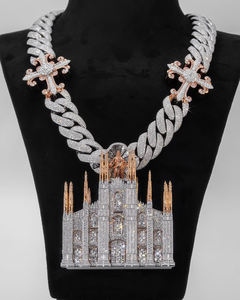 Collar Personalizado con Colgante de Dibujos Animados, Estilo Hip Hop, con Diamantes Simulados Moissanite VVS, Plata de Ley 925, Chapado en Oro Rosa de 18K, Certificado GRA - Product Image 2