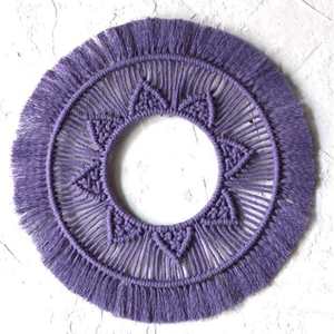 Design de qualité supérieure Prix abordable Miroir mural en macramé Looks tendance Finition naturelle Décor de Noël Couleur fantastique - Product Image 6