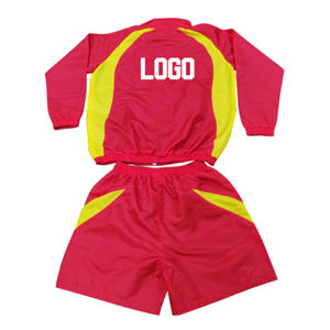 100% Nylon coupe-vent fermeture éclair veste et short ensemble Logo personnalisé coupe-vent grande taille hommes plaine ensemble court couleur contrastée - Product Image 3