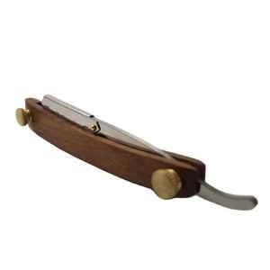 Navaja de Afeitar Profesional de Acero Inoxidable de Alta Calidad con Mango de Madera - Product Image 5
