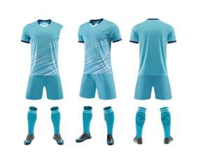 Mới Nhất Thăng Bằng Đồng Bằng Bóng Đá Áo Sơ Mi Nam Tùy Chỉnh Màu Trắng Màu Xanh Kết Hợp Thể Thao Bóng Đá Jersey Đồng Phục - Product Image 5