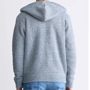 Veste d'automne décontractée chaude à capuche Sherpa en polaire brodée pour hommes - Product Image 4