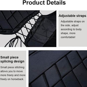 Chaleco de equitación con correas seguras y paneles de protección flexibles Chaleco de equitación cómodo con cremallera frontal - Product Image 5