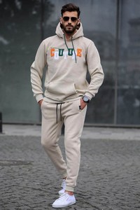 Vente en gros personnalisé hommes femmes élégant survêtement de haute qualité et sweat à capuche personnalisé trois plis polaire - Product Image 4