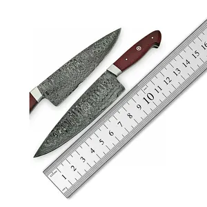 शीर्ष गुणवत्ता हस्तनिर्मित स्टेनलेस स्टील शेफ चाकू बिक्री के लिए पेशेवर नम स्टील चाकू बेचता है