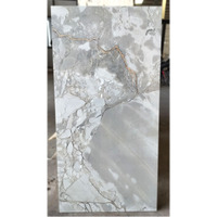 Carreaux de sol et de mur en porcelaine Stonella, design moderne, taille 60x120 cm, aspect marbre gris, carreaux de mur en marbre poli