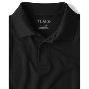 Polo Performance pour garçon en noir pour Uniformes scolaires - Product Image 2
