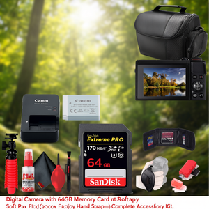 Digital <b>Camera</b> with 64GB Memory Card Soft Bag Flex Tripod and Hand Strap-Complete Accessory Kit - Product Image 3