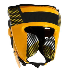 Protège-tête professionnel en cuir PU MMA formation boxe casque en cuir véritable pour adulte et enfant protège-tête - Product Image 2