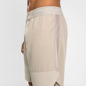 กางเกงขาสั้นผ้าดีผิวสีล้วนของผู้ชายทรงหลวมดีไซน์ใหม่คุณภาพสูง - Product Image 4