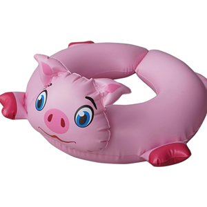 Flotador Inflable de Cerdo para Piscina para Niños de 3 a 5 Años, Flotador de Anillo Dividido para Bebés, Juguete Divertido de Piscina Rosa y Morado para Niñas - Product Image 1