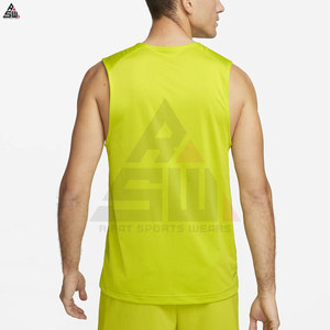 Camisetas sin Mangas para Hombre con Diseño de Logotipo Personalizado, Servicio OEM, Camisetas sin Mangas Transpirables de Algodón/Fibra de Bambú - Product Image 2