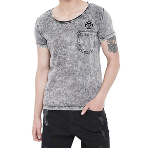 T-shirt en jersey 100 % coton de qualité supérieure pour homme, coupe oversize, personnalisé OEM, décontracté, grande taille, avec impression en relief et technique de lavage, respirant - Product Image 1