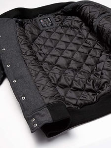 แจ็คเก็ตบอมเบอร์ผู้ชายผ้าฝ้าย 100% พรีเมียม ปักโลโก้ แจ็คเก็ตเบสบอล เสื้อคลุม - Product Image 2