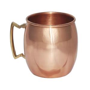 Tasse à bière Barware en cuivre naturel au design moderne avec poignée en métal fini cuivre pour la décoration de la maison et des fêtes - Product Image 3