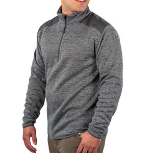 <b>Men's</b> Quarter <b>Zip</b> Pullover Jacket In Gray Color Contrasted Casual Sportswear For Or Outdoors Wear <b>1</b>/<b>4</b> Zipper Long Sleeve Jacket - Product Image 5