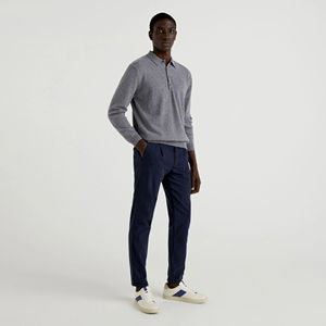 Polo de manga larga para hombre, cuello abotonado, venta al por mayor, camiseta, fabricante de Pakistán, Jersey de algodón, Polo para hombre - Product Image 5