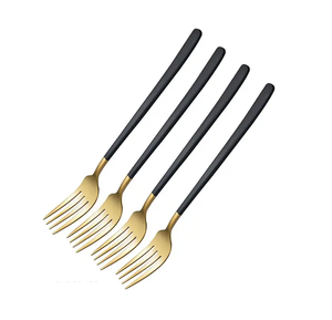 ชุดช้อนส้อมสแตนเลสส้อมทองเหลืองด้ามยาว PVD สำหรับร้านอาหารใช้ส้อม - Product Image 1